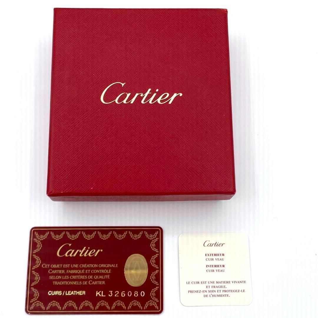 Cartier カルティエ パシャ レザー 二つ折り財布 札入れ ブラック