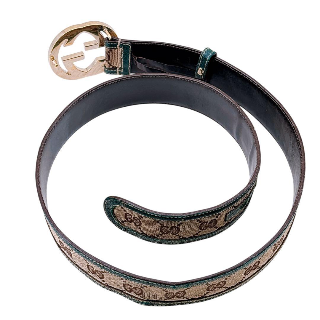 グッチ GUCCI インターロッキングG ベルト GGキャンバス 114876