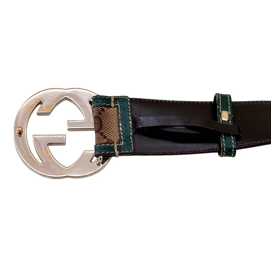 グッチ GUCCI インターロッキングG ベルト GGキャンバス 114876