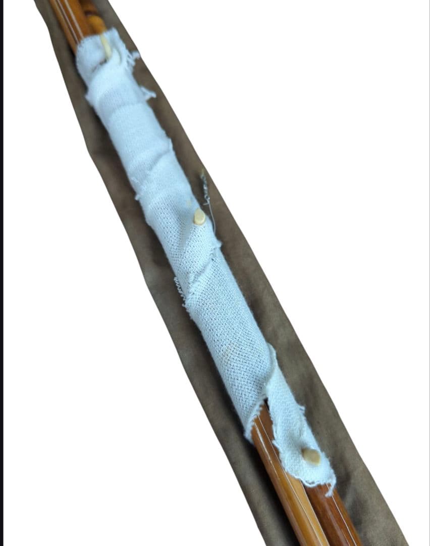 竿友作 手ばね竿 中通し竿 3本継 ハゼ 竹竿 和竿 布袋竹 美品 釣り