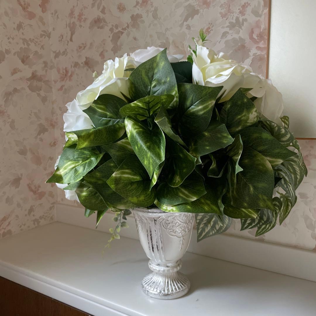 フラワーアレンジメント　造花　クレール