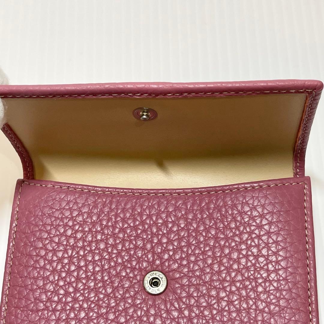 新品保管品【HUNTINGWORLD ハンティングワールド】三つ折り財布 ピンク