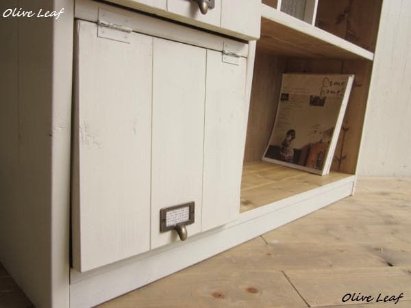 サイズ、デザインオーダー可！●パタパタ付3段ラック●シャビーブラウン●受注製作