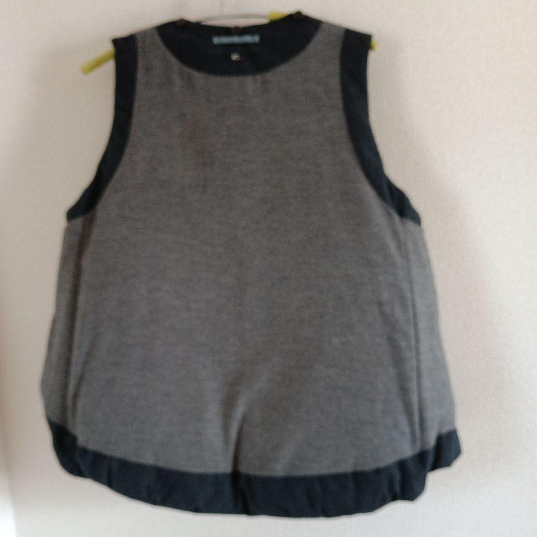 45r　45rpm　ダウンベスト　ムートン襟　ウール　カシミヤ