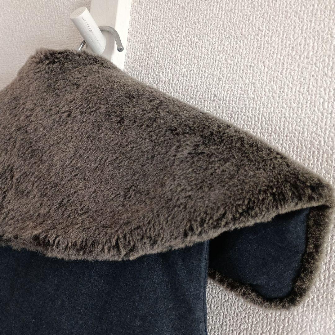 45r　45rpm　ダウンベスト　ムートン襟　ウール　カシミヤ