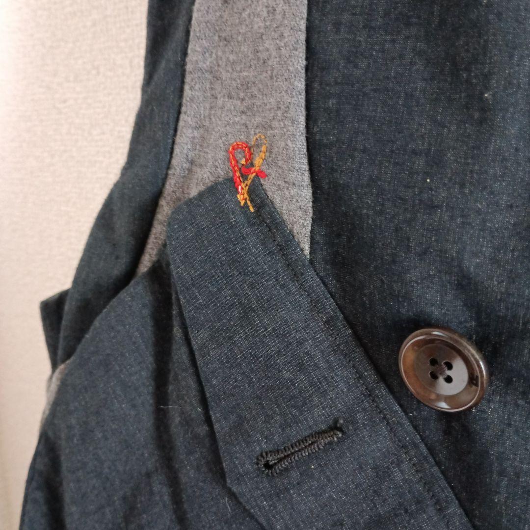 45r　45rpm　ダウンベスト　ムートン襟　ウール　カシミヤ