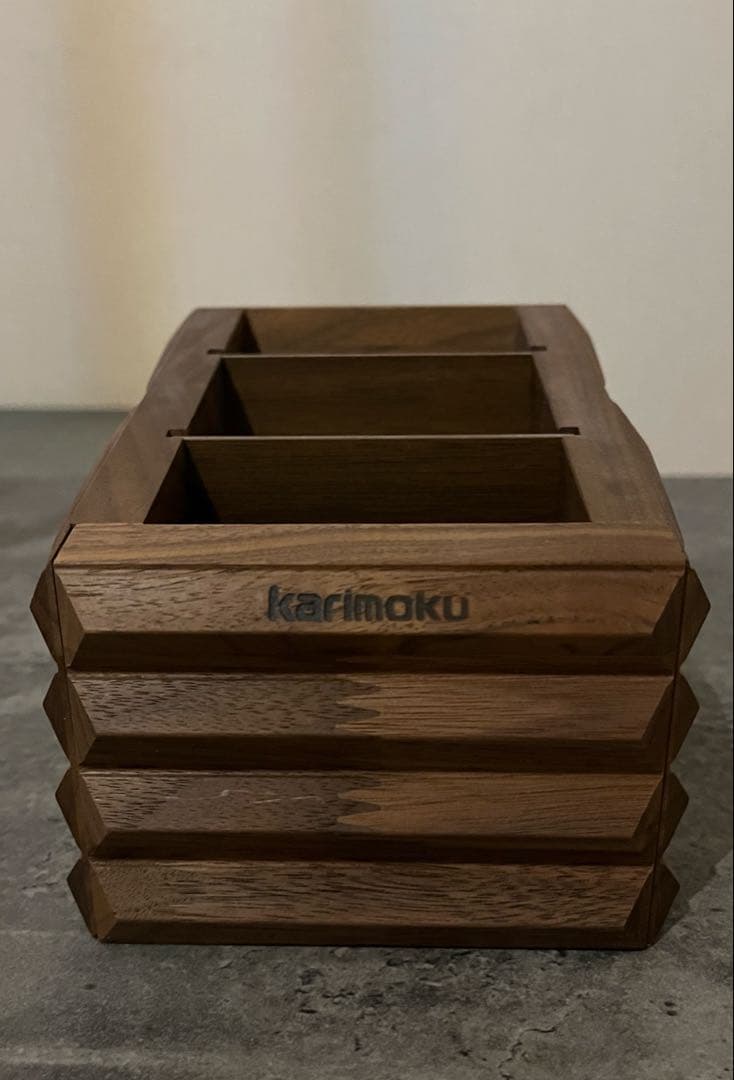 カリモク✩非売品!入手困難　リモコンスタンド　小物ケース　木目　ウォールナット