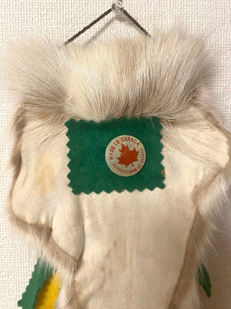 クリスマス　壁飾り　飾り　トナカイ　毛皮　ヴィンテージ　リアルファー