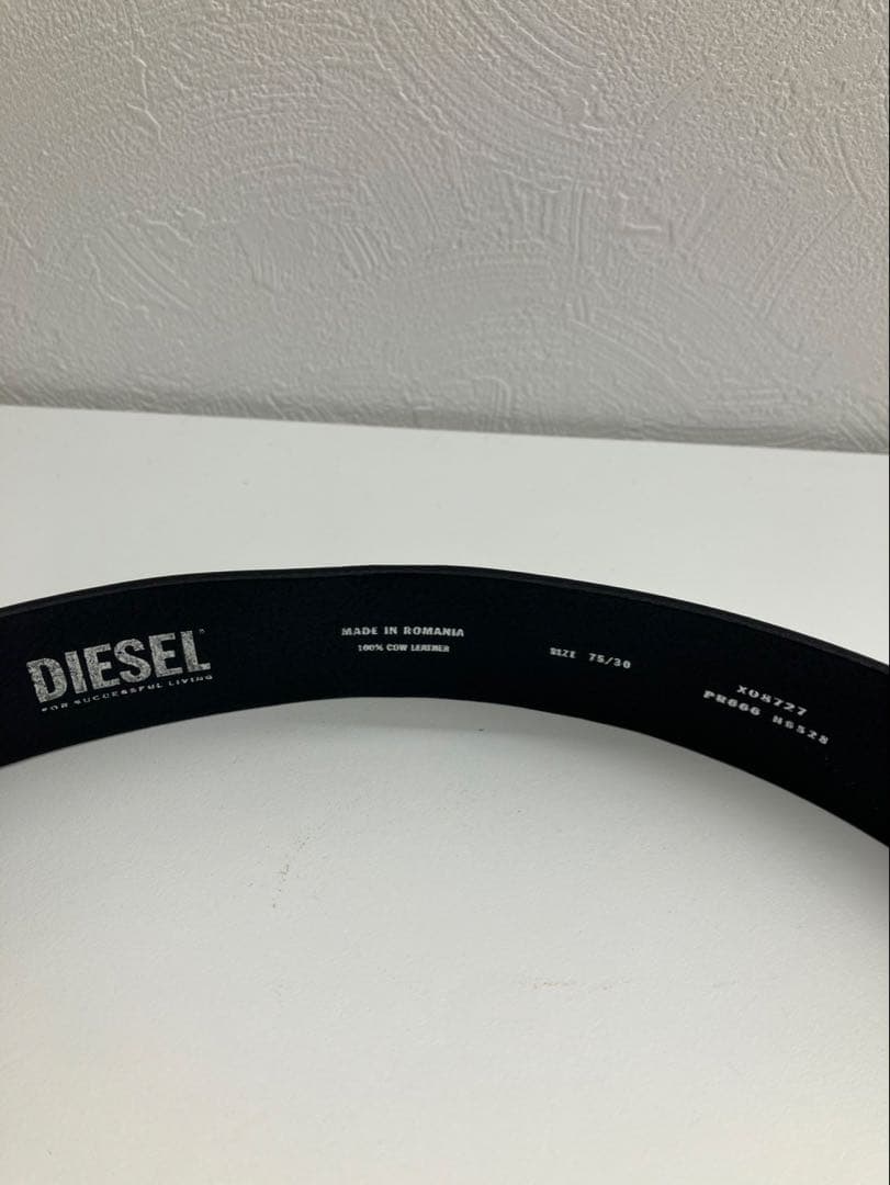 DIESEL（ディーゼル）B-1DR レザーベルト 75/30 シルバーバックル