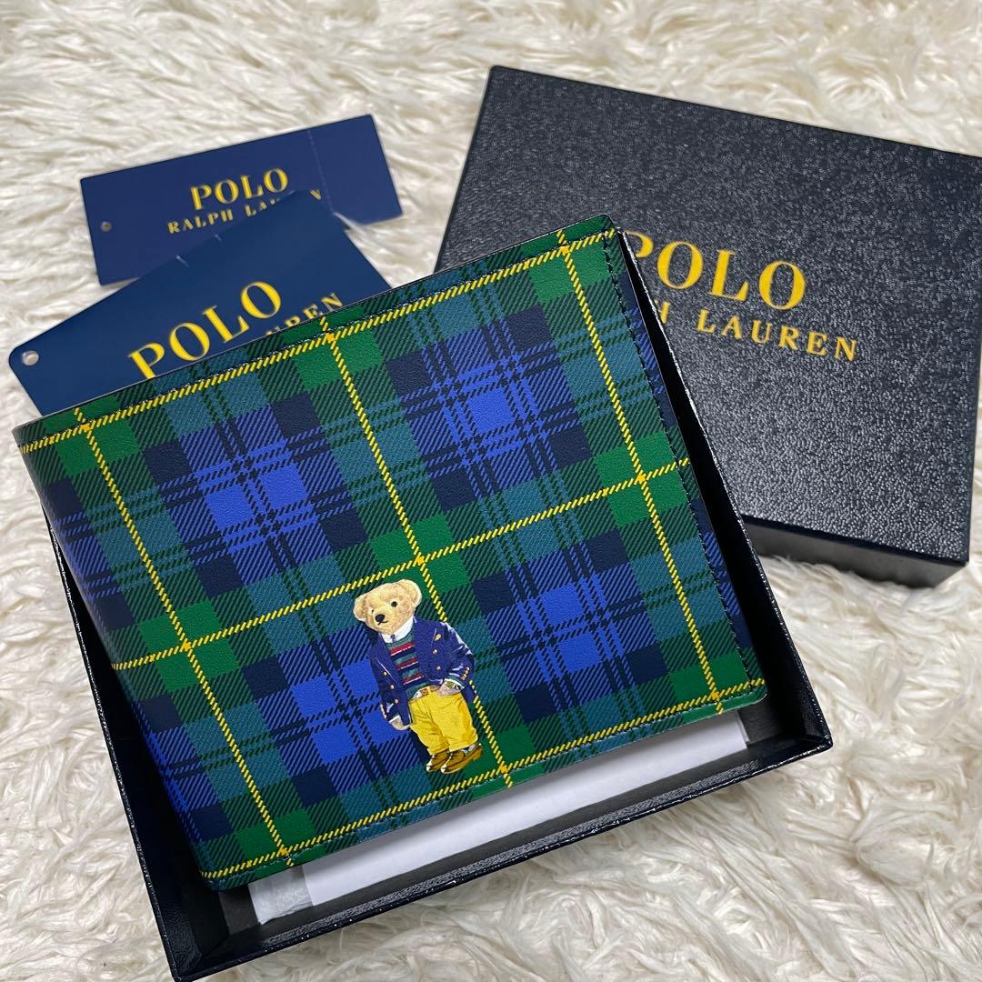 【新品未使用】ポロラルフローレン　二つ折り財布　ポロベア　ケース付き