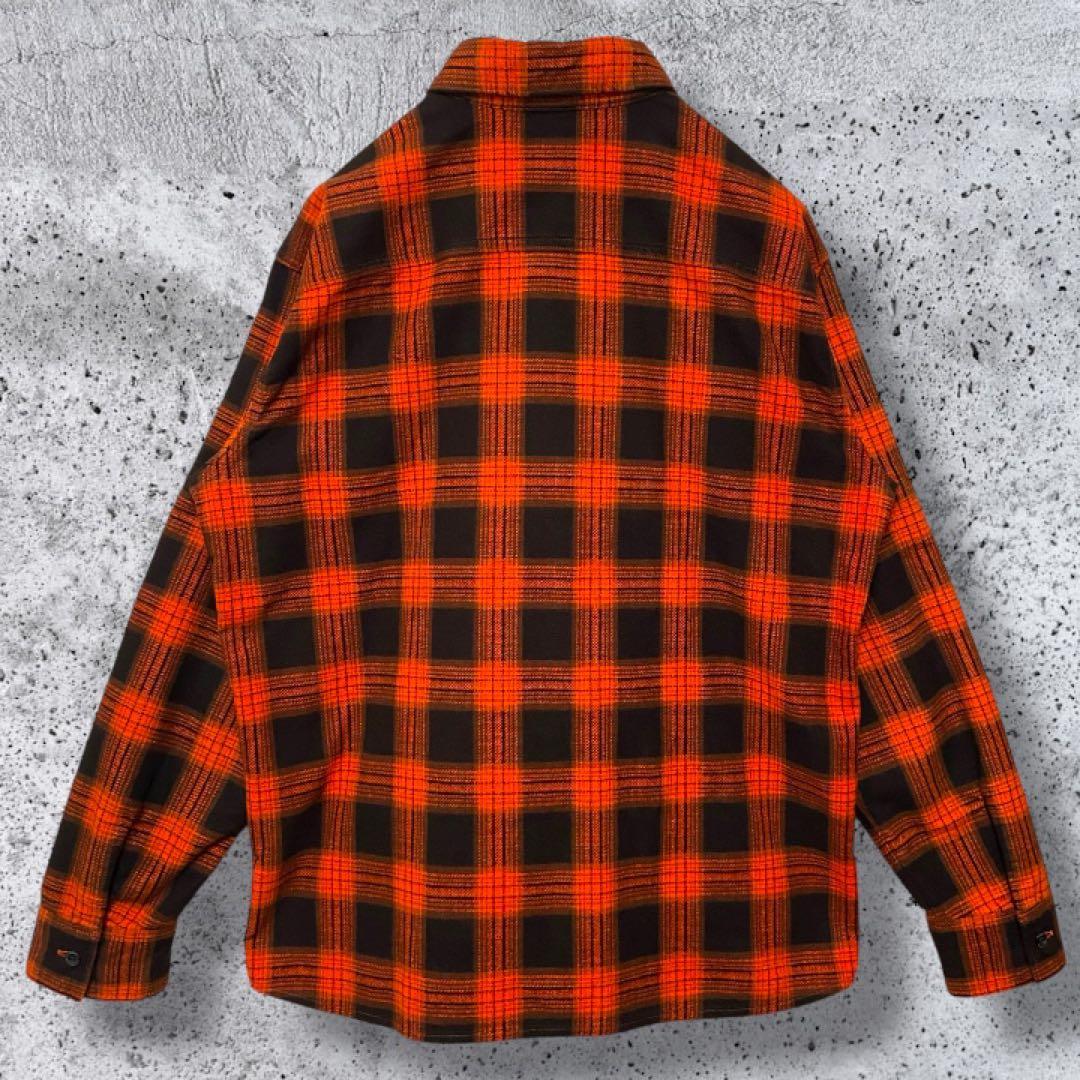 【長瀬智也着用】RATS ラッツ ネルシャツ 橙黒 M キムタク チェック