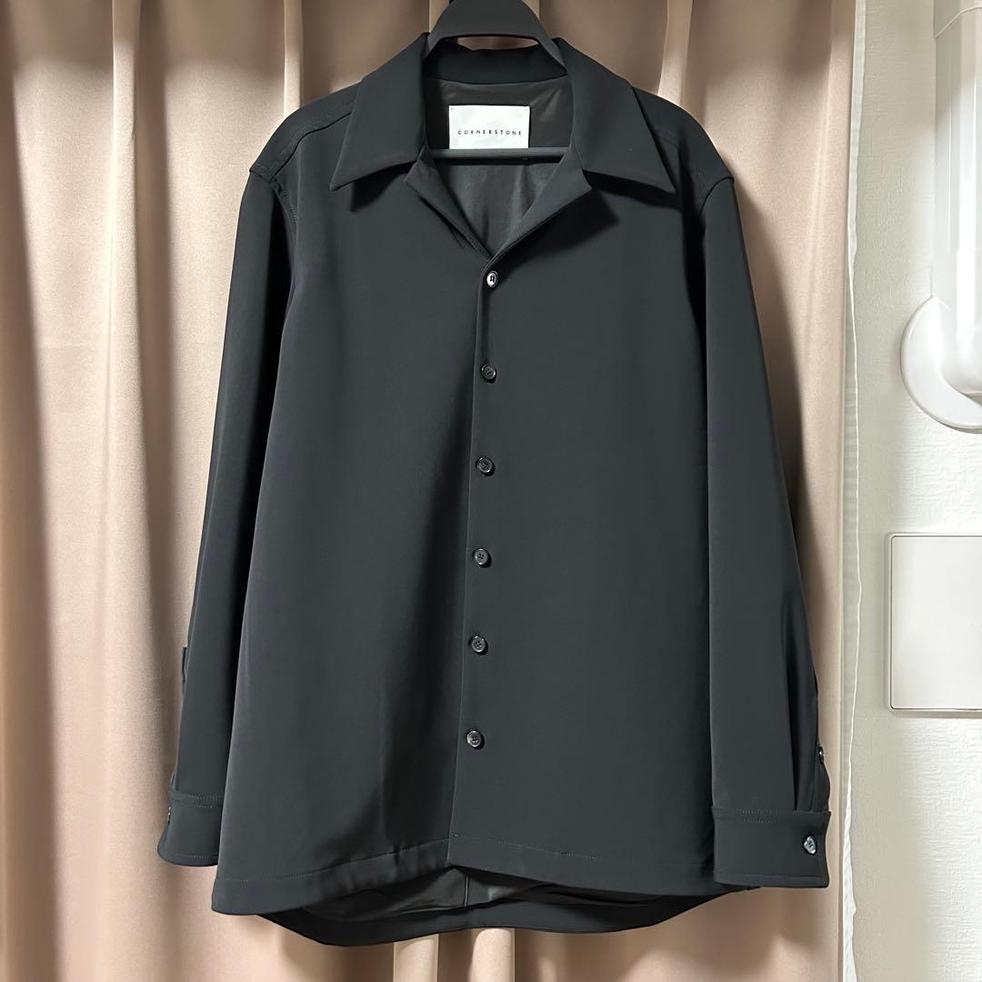 トップス CORNERSTONE 22ss black shirt jacket