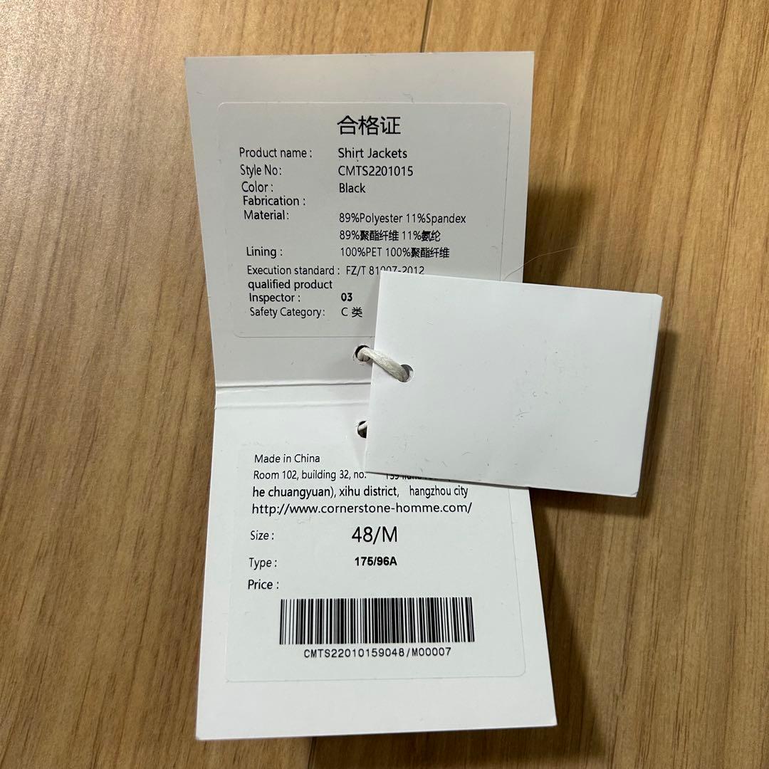 トップス CORNERSTONE 22ss black shirt jacket