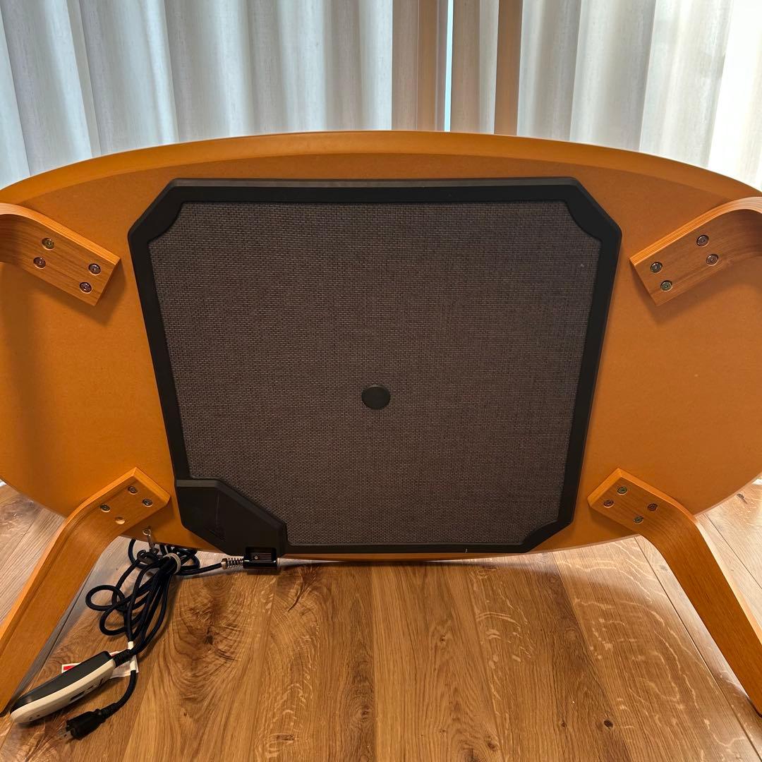 無印良品 テーブル 楕円形こたつ本体 タモ材曲木脚 ＭＪ‐ＫＤＦ１３４０Ｂ