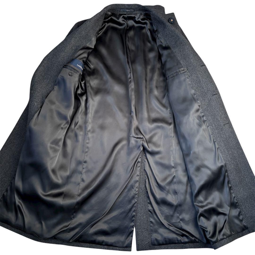 極美品 ラルディーニ ブートニエール ヘリンボーン チェスターコート 50 XL