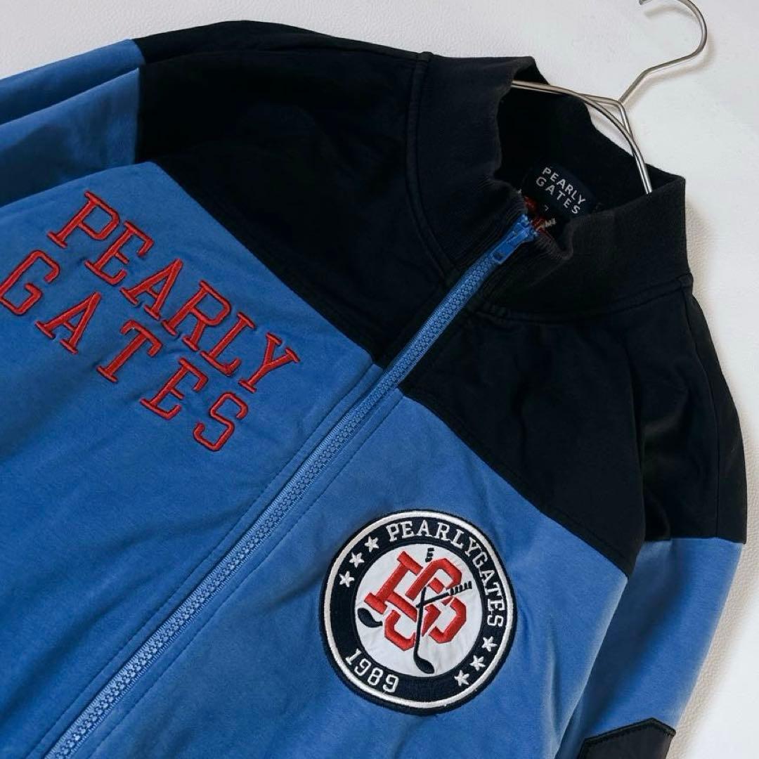 【XXL 希少サイズ】美品✨パーリーゲイツ トラックジャケット ロゴ刺繍 ゴルフ