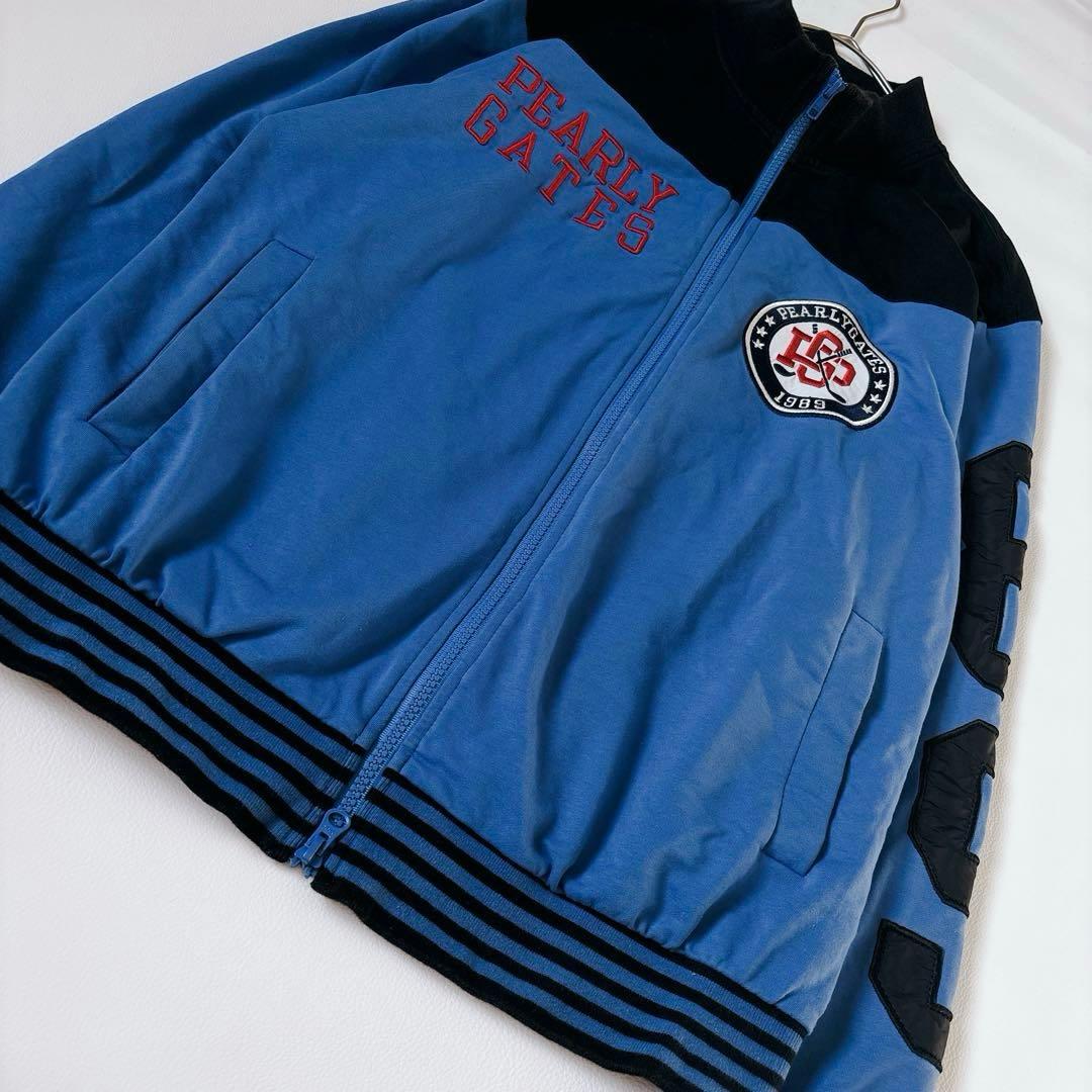 【XXL 希少サイズ】美品✨パーリーゲイツ トラックジャケット ロゴ刺繍 ゴルフ