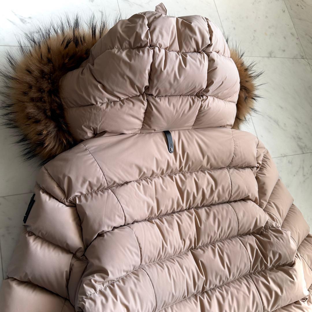 極美品 マッカージュ CALLA-F フードファー付き ロングダウンコート XL