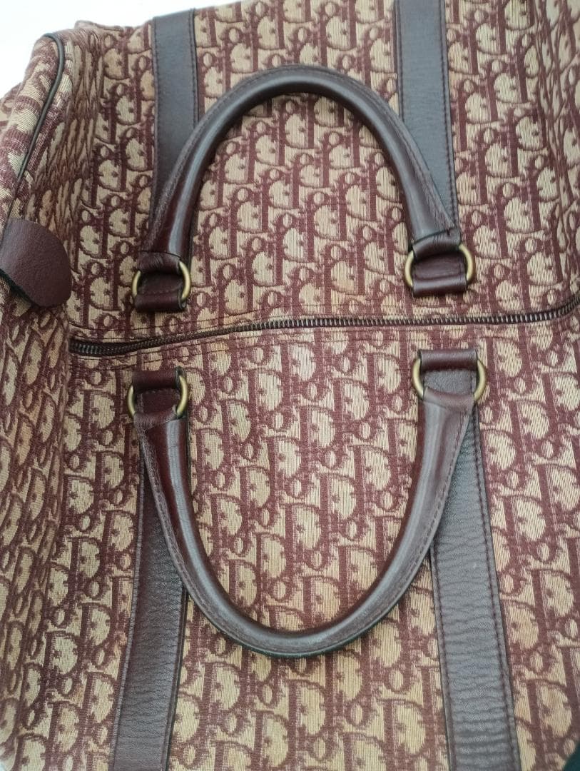 ディオール　トロッター　ボストンバッグ　赤　ヴィンテージ　ECLAIR