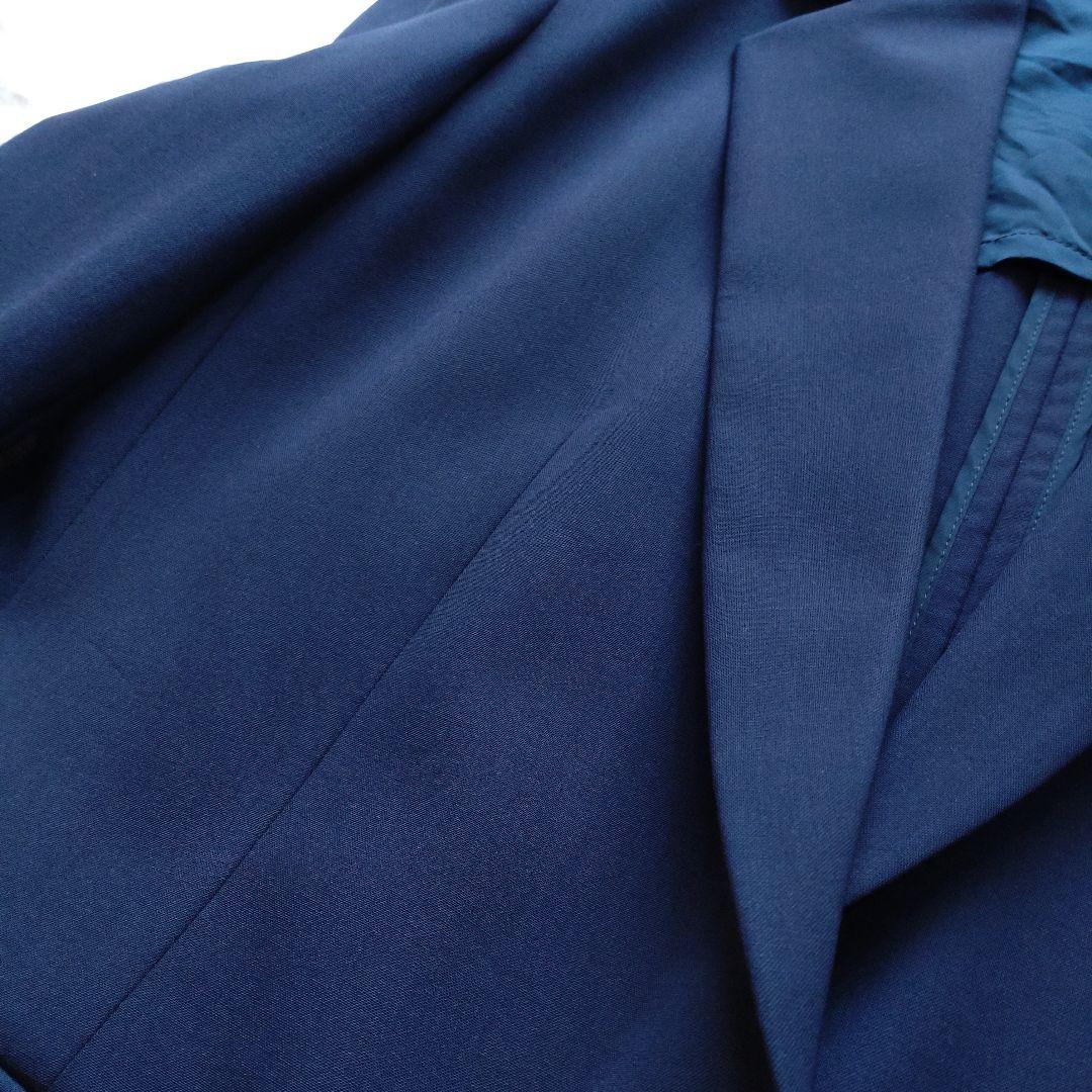 【大きいサイズ】Theory パンツスーツ セットアップ ネイビー ウール