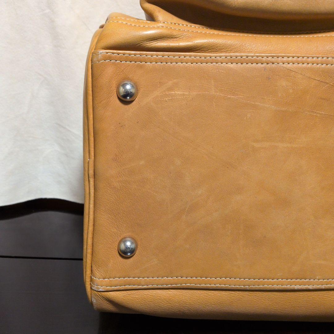 David King Bostonベージュレザーゴルフバッグ