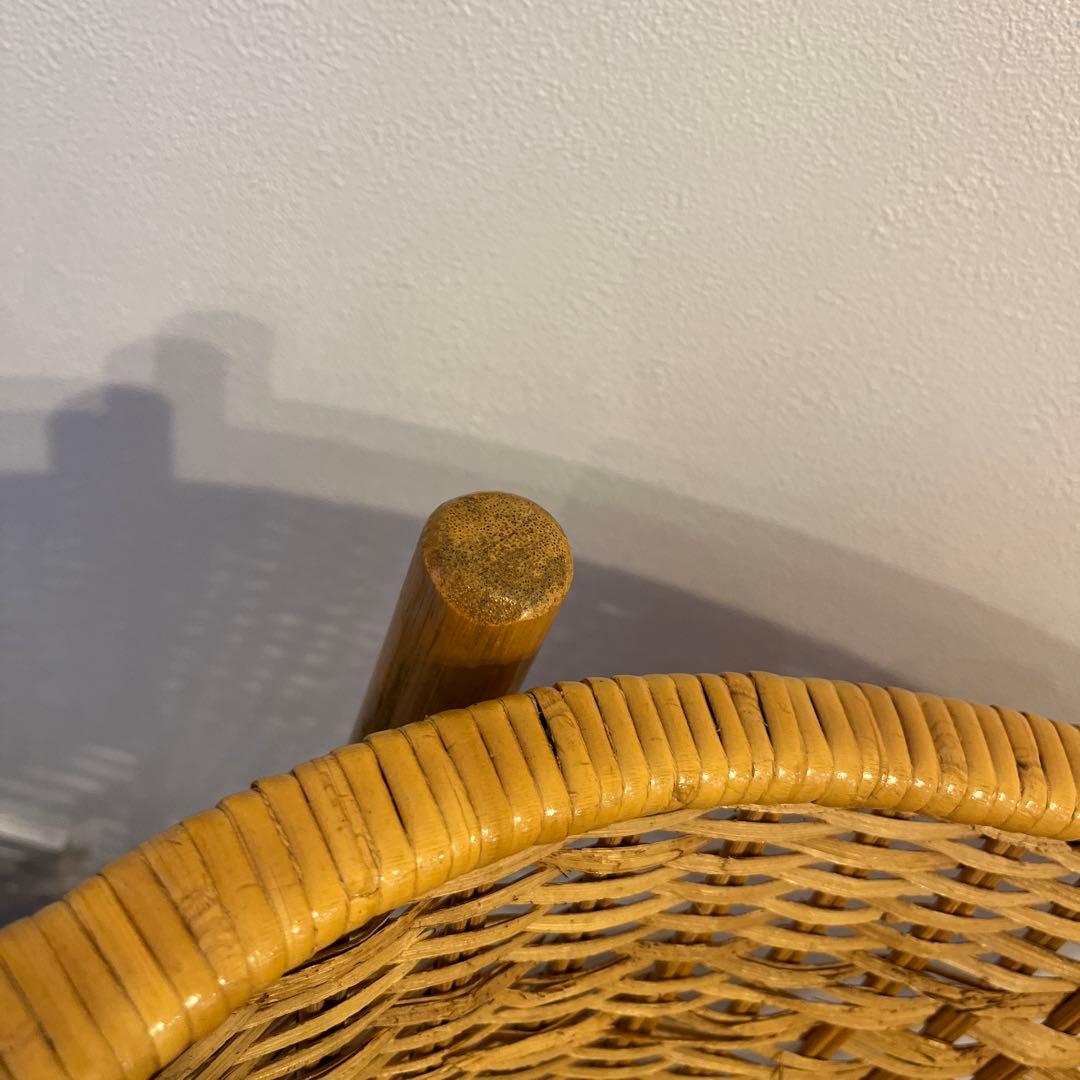 籐籠✳︎ランドリーバスケット2段✳︎レトロ✳︎取り外し可能✳︎