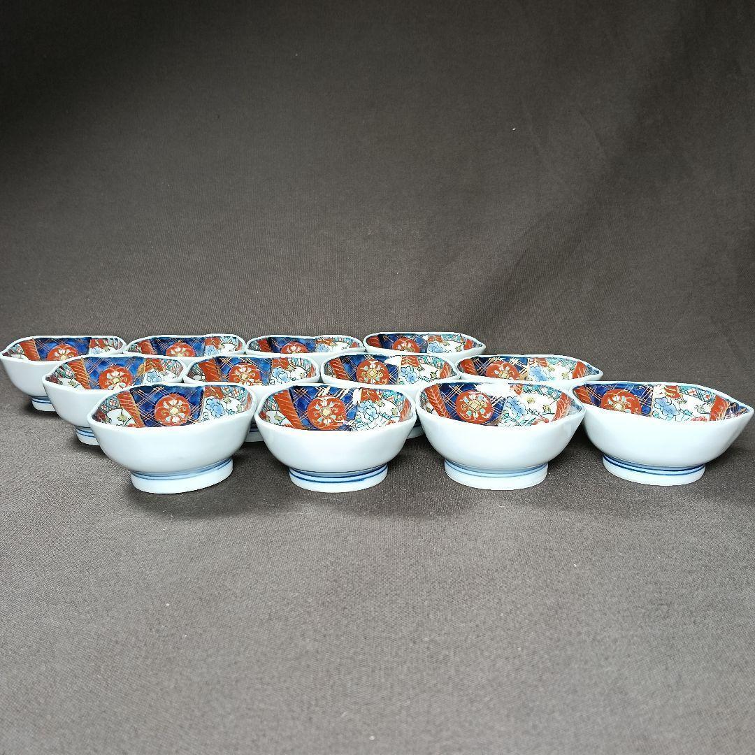 70　豆皿 12枚セット 印判皿 染付皿 伊万里焼 アンティーク 時代物 器