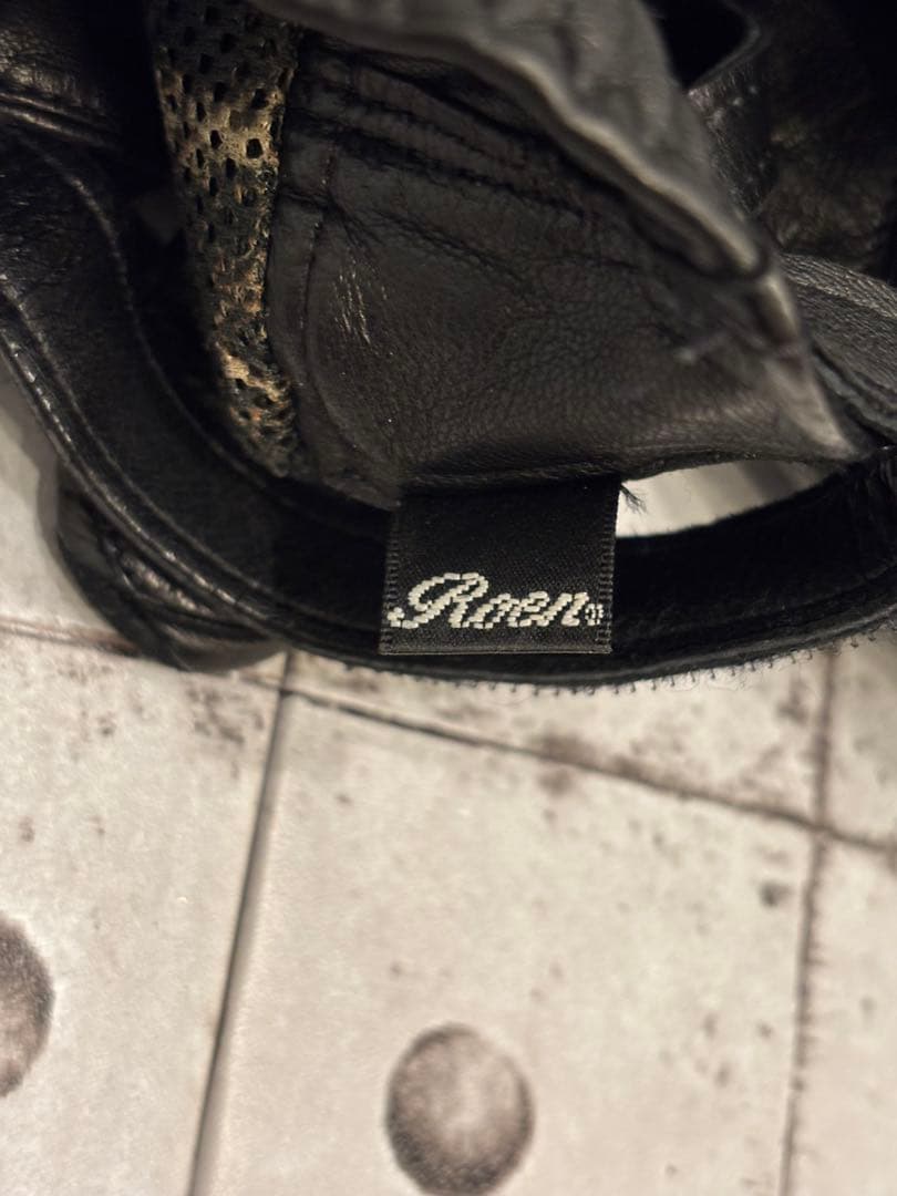 ♦︎Roen ロエン　ラムレザー スワロフスキースカル スタッズ ベルト グローブ