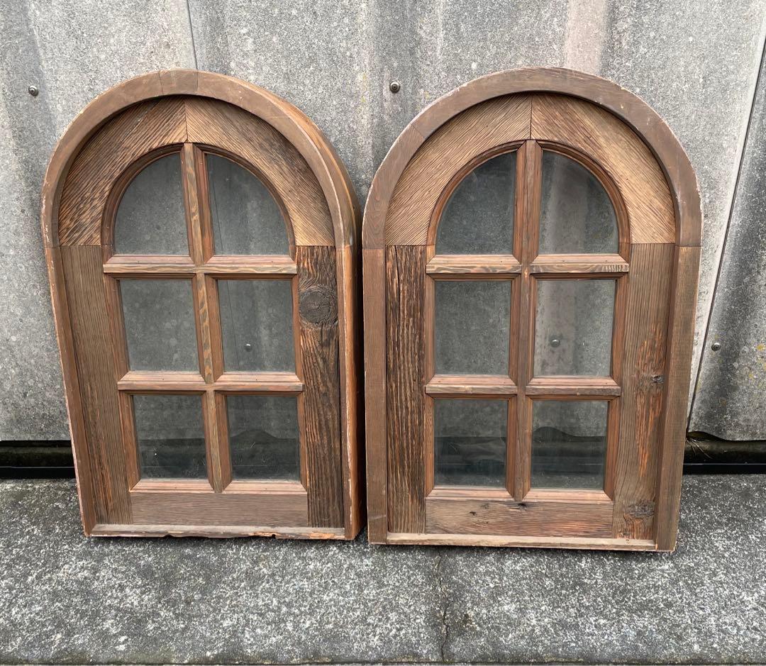 アンティーク/フランス/古材/窓枠/窓/アーチ窓/店舗什器/①