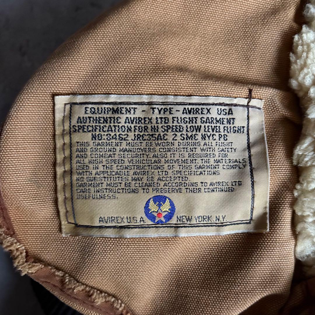 【90s avirex】B-6 フライトジャケット　usa製　本革　短丈　B-3