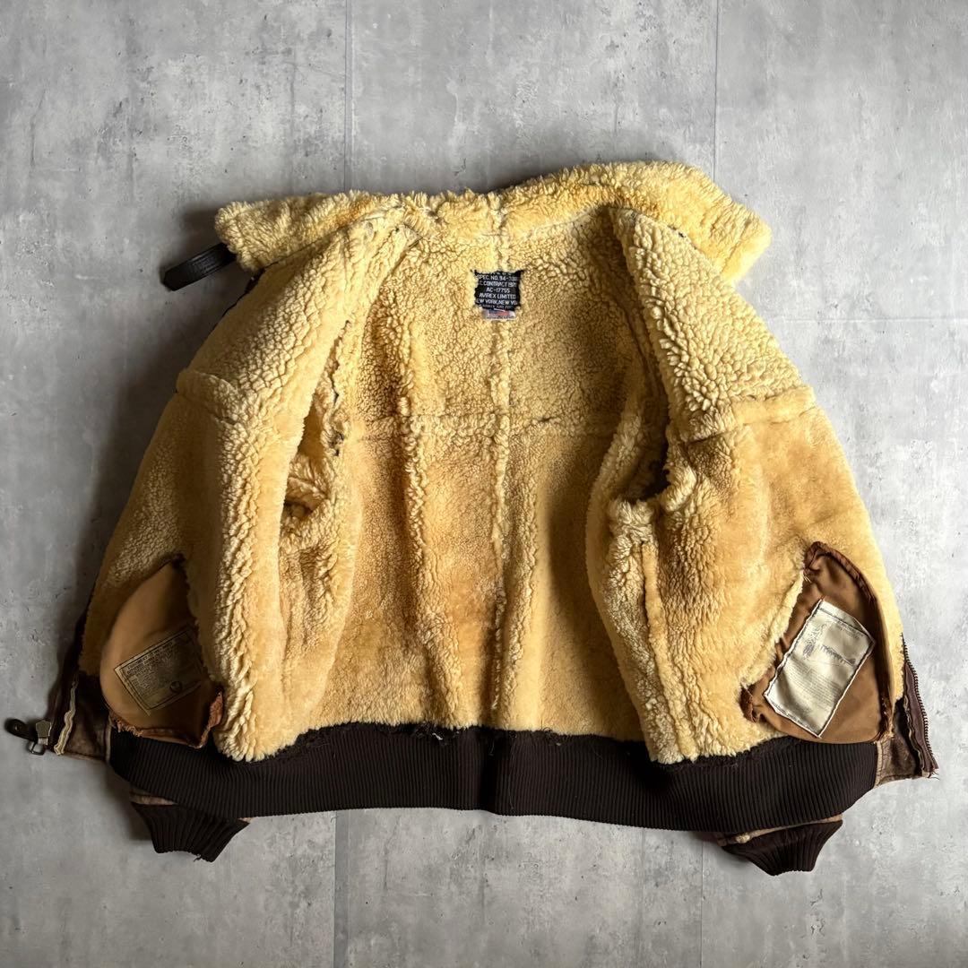 【90s avirex】B-6 フライトジャケット　usa製　本革　短丈　B-3