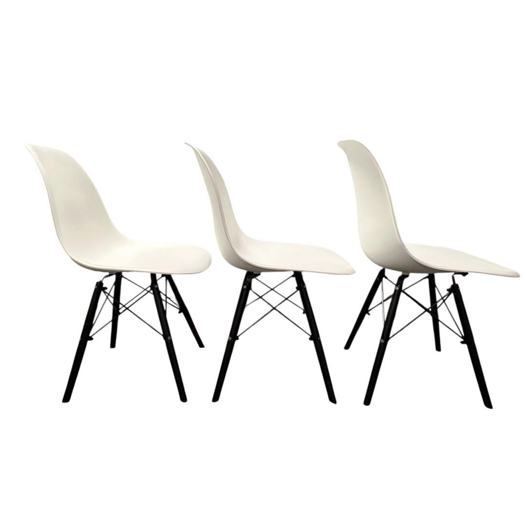 イームズシェルチェア3脚セット　リプロダクト品 ホワイト