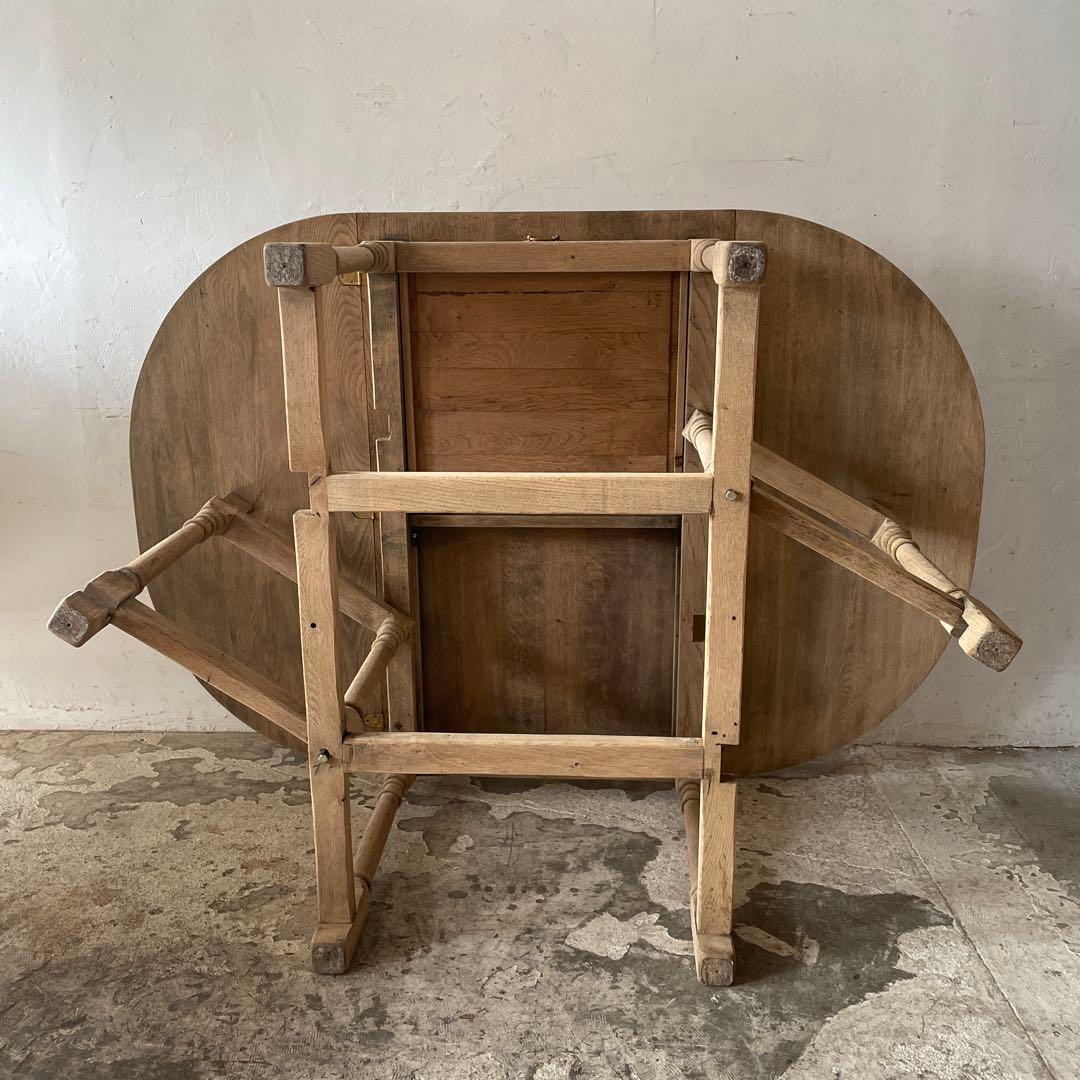 ビンテージ　ドロワーゲートレッグテーブル ドロップリーフテーブル 剥離