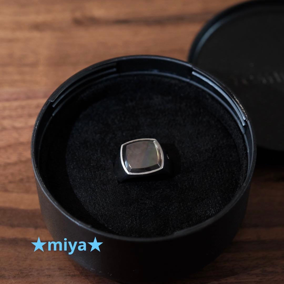 【希少】TOMWOOD / Cushion Black MOP / 54 リング