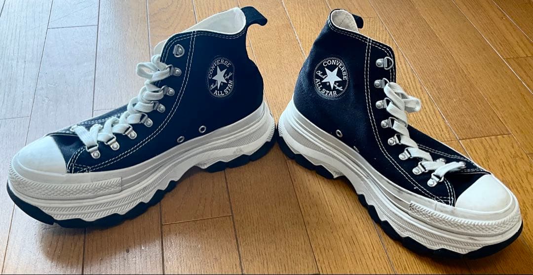 CONVERSE オールスター 厚底 5cm 26cm ブラック ハイカット