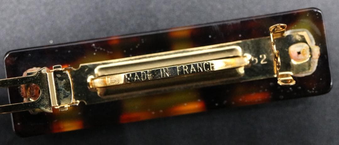 〇 FENDI フェンディ べっこう柄 ヘアピン バレッタ 髪留め 2個セット