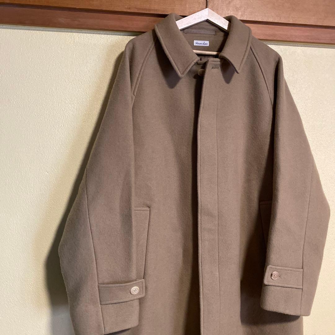 steven alanウール ステンカラーコート　ベージュ