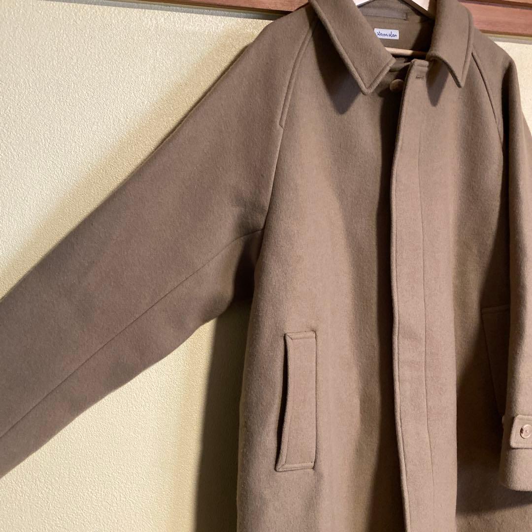 steven alanウール ステンカラーコート　ベージュ