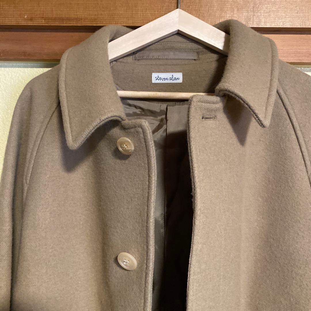 steven alanウール ステンカラーコート　ベージュ