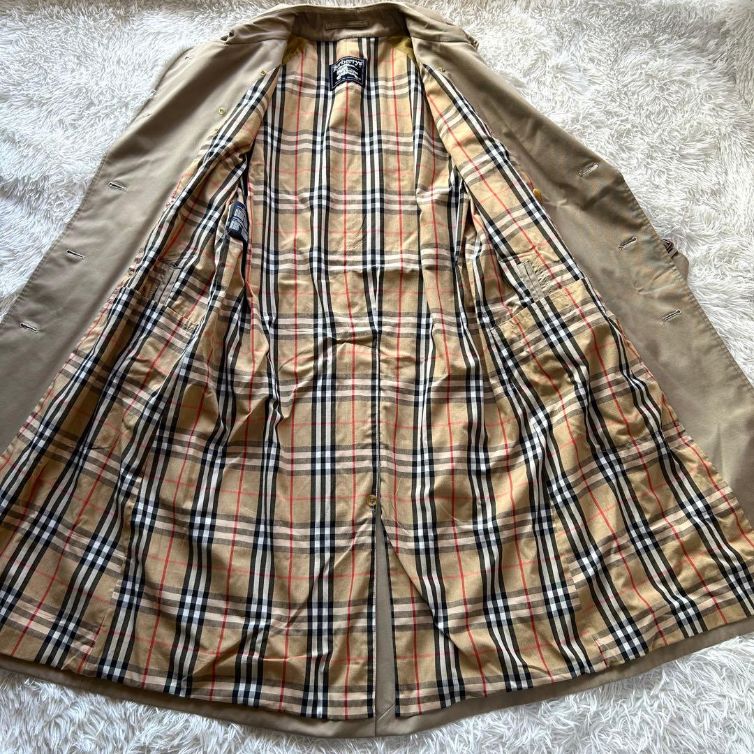 【希少L 美品】バーバリー　トレンチコート　ベルト付き　ベージュ　メンズ　48