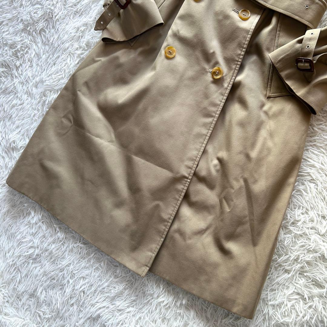 【希少L 美品】バーバリー　トレンチコート　ベルト付き　ベージュ　メンズ　48