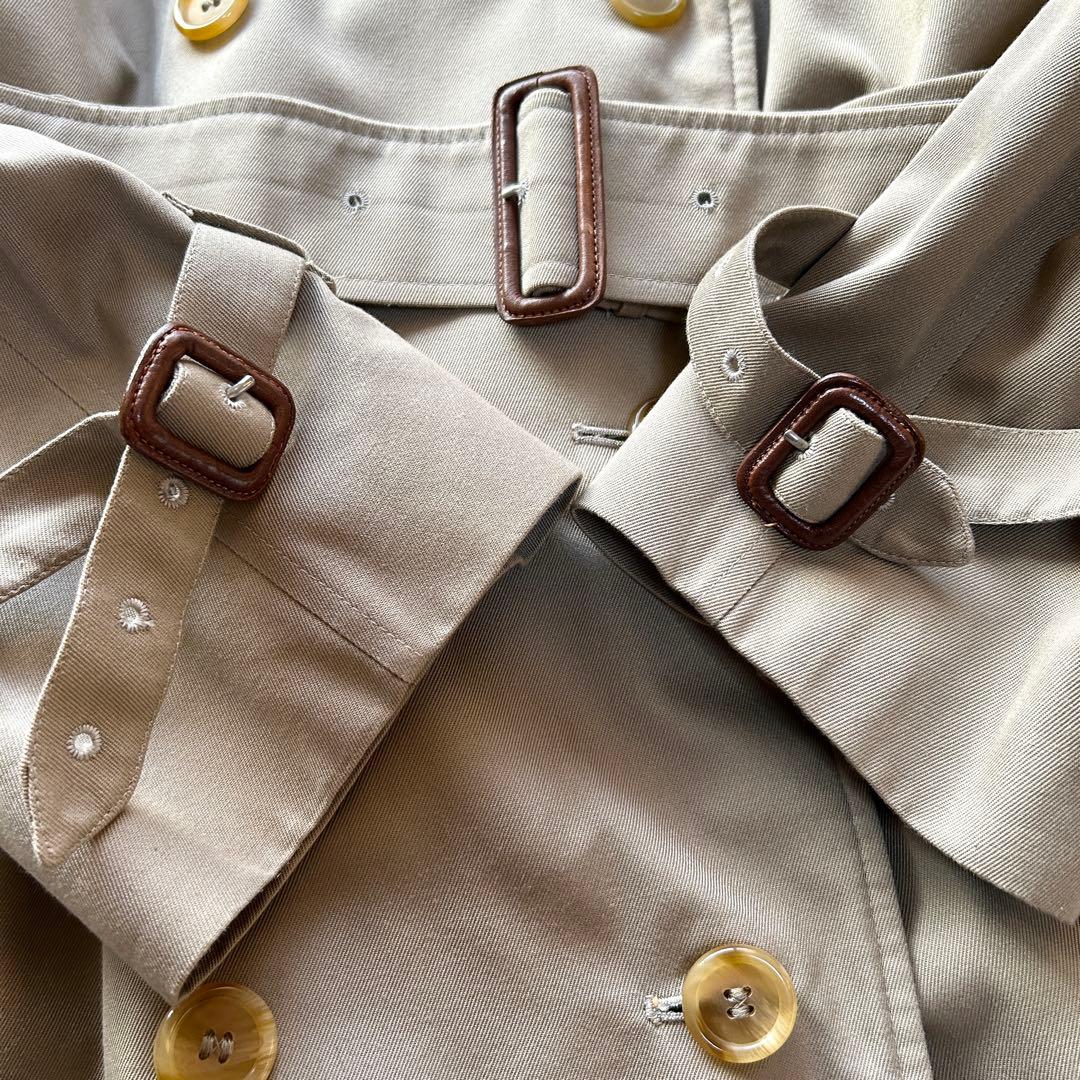 【希少L 美品】バーバリー　トレンチコート　ベルト付き　ベージュ　メンズ　48