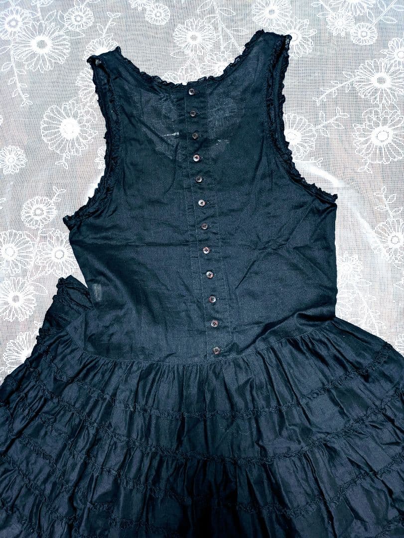 PINKHOUSE 綿ローン ティアードサッシュリボン オーバードレス