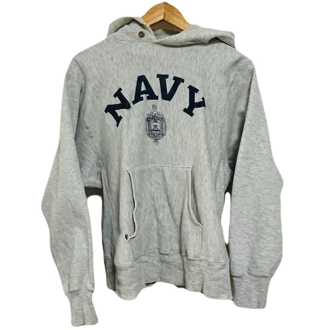 チャンピオンリバースウィーブパーカー80年代中期型古着NAVY ビームス好きに。