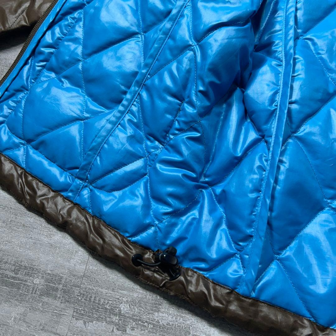 Y2K Columbia ダウンジャケット 光沢 キルティング 短丈 茶 M