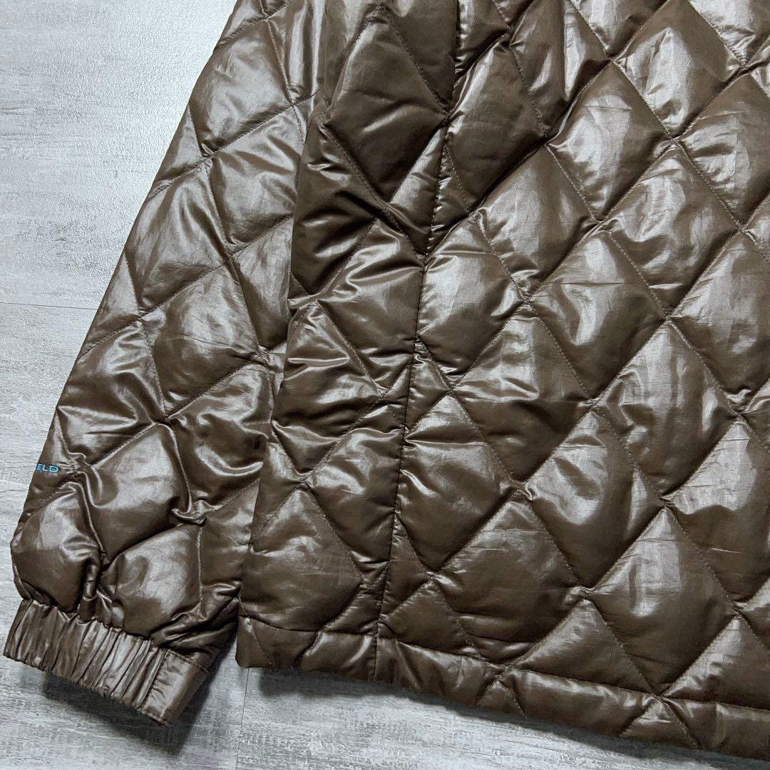 Y2K Columbia ダウンジャケット 光沢 キルティング 短丈 茶 M