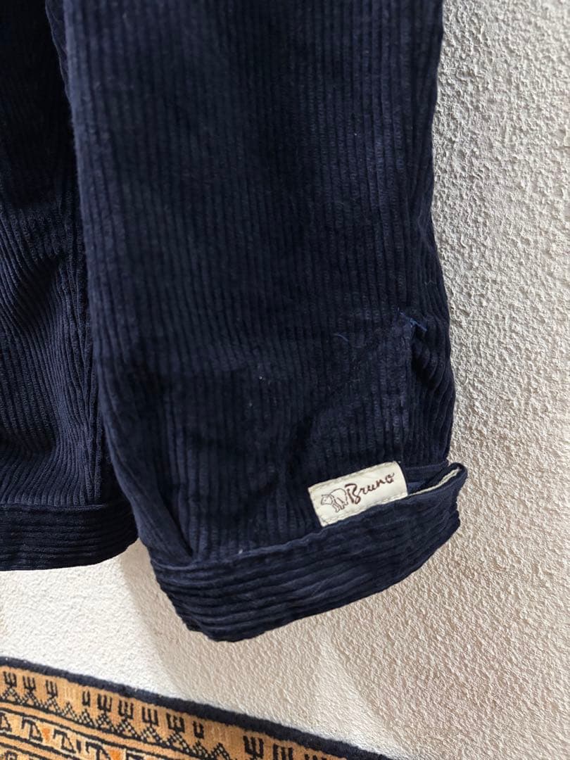 カナダ製　ビンテージ　古着　Bruno ネイビー コーデュロイ オーバーオール