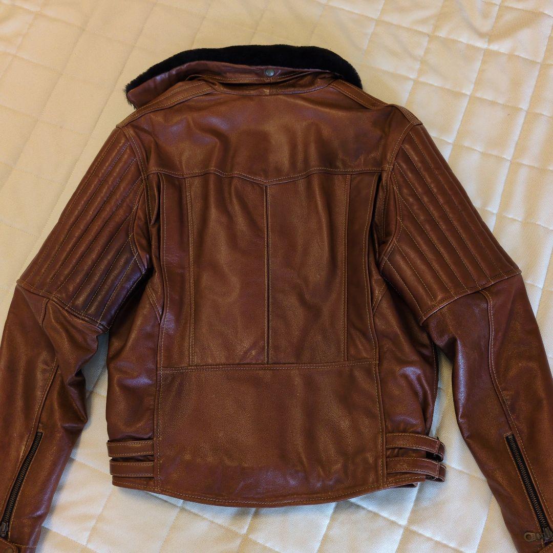 DEGNER CLASSIC BRAND ブラウンレザーライダースジャケット