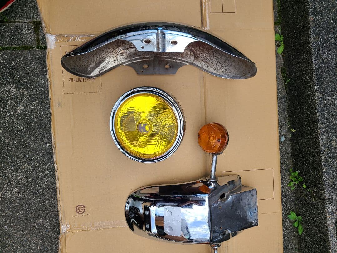 ゼファー400 マーシャル／メッキフェンダーセット