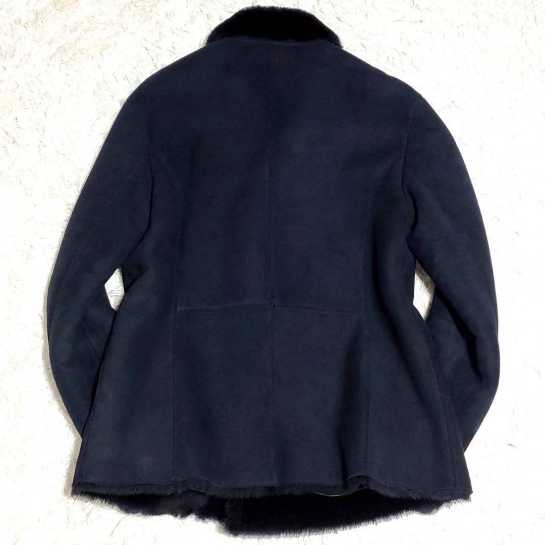 エンポリオアルマーニ ムートン ラムレザー 羊革ジャケット 46 シープスキン